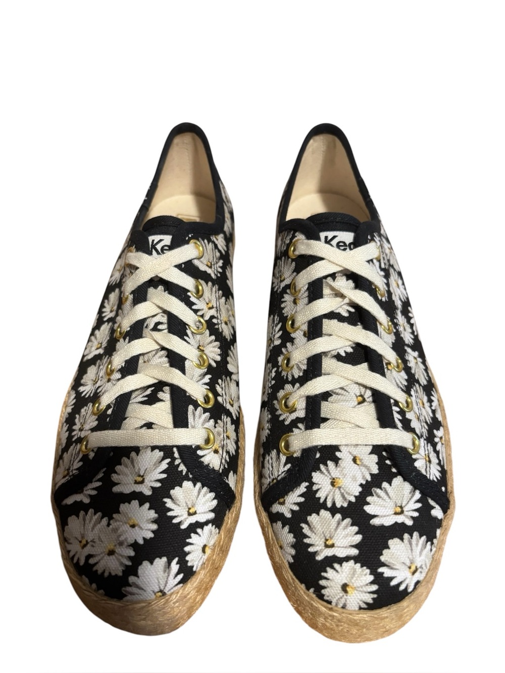 🌼New Keds Black Daisy Platform Espadrille Sneakers Women’s size 7.5 🌼
